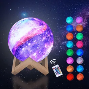 Creative Star Projektions lampe 16 Farbe LED Touch Kinder Nachtlicht 3D Moon Tisch lampe mit Fernbedienung