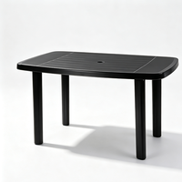 Table, chaise et banc d'extérieur en polypropylène résistant aux UV, durable, écologique, imperméable, style minimaliste pour stand alimentaire