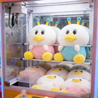 Boneka Lebah Bebek Kawaii 8 inci, Mainan Hewan Boneka, Mainan Kartun Anime untuk Anak-anak, Cocok untuk Mesin Cakar