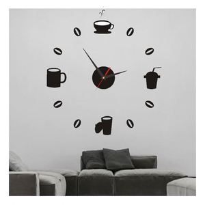 Horloge murale créative en acrylique 3D en forme de tasse à café, horloge numérique DIY pour la décoration de la maison, du salon et de la chambre - Product Image 1