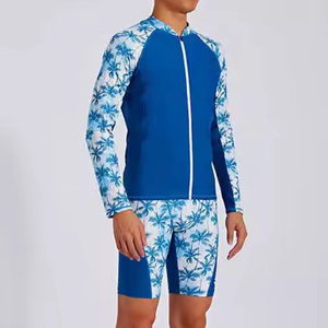 Gilet Anti Slip Rash da <span class=keywords><strong>uomo</strong></span> da Surf da <span class=keywords><strong>uomo</strong></span> magliette da nuoto giovanili boxe Rash Guard in Nylon con stampa personalizzata a maniche lunghe Set di Zip per Surf da spiaggia - Product Image 2
