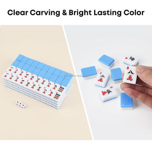 Tuiles de Mahjong américaines personnalisées, de haute qualité et bon marché, 30 mm, 166 pièces, ensemble de Mahjong pour le divertissement - Product Image 4