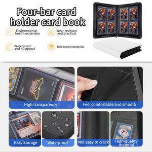 Classeur professionnel FX à 4 pochettes pour cartes rigides 3x4, album de présentation de cartes à collectionner sans acide, en cuir PU zippé - Product Image 6