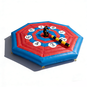 EASYFUN Pista de Obstáculos Inflable Personalizada de Fábrica para Juego Deportivo Toxic Meltdown Wipe Out Bike, para el Último que Quede - Product Image 1