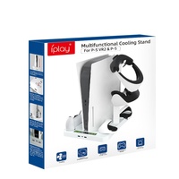 Support de refroidissement pour console PSVR2 PS5, station de charge multifonctionnelle pour manettes et rangement pour casque et écouteurs