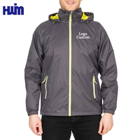 Jaket Kemah mendaki gunung pria, jaket tahan air memancing luar ruangan performa tinggi Solid besar baru
