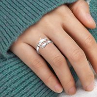Bague en cuivre créative et tendance pour femme, incrustée de zircon double, ajustable, cadeau de fête