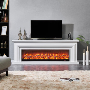 <span class=keywords><strong>Cheminée</strong></span> électrique encastrée intelligente, flammes réalistes multicolores RGB, télécommande, <span class=keywords><strong>chauffage</strong></span>, décoration murale moderne pour la maison et l'hôtel - Product Image 1