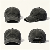 Gorra de Béisbol Personalizada, Diseño Ajustable, Algodón Vintage, Gorras Estilo Dad Distressed, Letras Bordadas en 3D, Gorra de Béisbol con Protección Solar