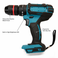 Perceuse électrique rechargeable 21V, 25+1 réglages de couple, perceuse sans fil à impact sans balais pour le perçage du bois, du métal et des briques