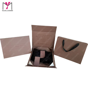Caja de Cartón Kraft para Pelucas MUYANG, Rectangular, Autoarmable, con Asa, Impresión UV, Logotipo Personalizado, Empaque Comercial - Product Image 3