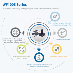 Sensor de presión barométrica analógico de-10 ~ 10kPa WF100S, alta sensibilidad para colchón inflable y monitor de productos médicos - Product Image 3