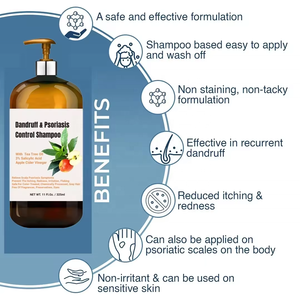 Champú para <span class=keywords><strong>Eczema</strong></span> y Psoriasis con 3% de Ácido Salicílico, Anticaspa y para Dermatitis Seborreica, <span class=keywords><strong>Tratamiento</strong></span> para Aliviar el Cuero Cabelludo y Foliculitis - Product Image 3