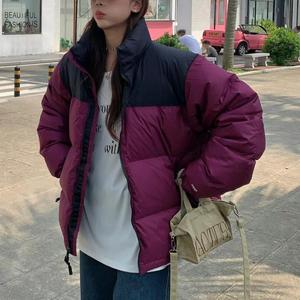 Veste <span class=keywords><strong>courte</strong></span> matelassée unisexe <span class=keywords><strong>North</strong></span> Facee BBR pour <span class=keywords><strong>femme</strong></span>, avec col intérieur à carreaux, fermeture éclair, gris canard, pour l'automne - Product Image 6