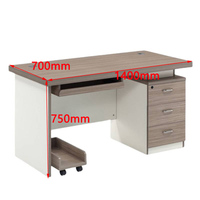 Escritorio de Oficina Extensible para Empleados en Oferta, Mesa de Trabajo Bicolor con Acabado de Madera, con Bandeja para Teclado y Soporte para CPU, Pedidos Corporativos al por Mayor