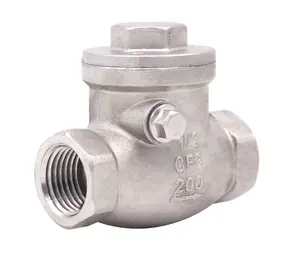 1/2 Inch Swing Check Valve - WOG 200 PSI Stainless Steel SS304 CF8M NPT