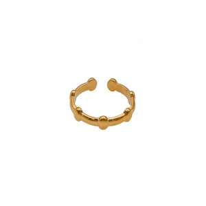 French Style <b>Titanium</b> Steel Gear <b>Ring</b> Gold Geometric Shape Women's Fashion Jewelry Gift Simple Design - Product Image 5