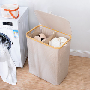 Collapsible Laundry <b>Basket</b> Oxford Fabric <b>Large</b> Capacity Storage Bin For Bathroom Clothing Organizer Rectangle Foldable Design - Product Image 3