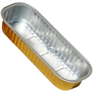 RE3G Récipient en aluminium avec couvercle Boîte à lunch en aluminium oblongue dorée multifonctionnelle - Product Image 2