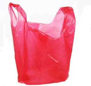 Sac de courses en plastique HDPE écologique à soufflets latéraux avec gaufrage, pour articles de boisson et oreillers, OEM disponible - Product Image 3
