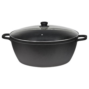 Grande marmite noire en aluminium moulé sous pression, grande marmite antiadhésive <span class=keywords><strong>40cm</strong></span> antiadhésive - Product Image 1