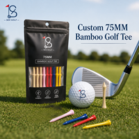 Tees de golf personnalisables en bambou et bois durables et écologiques avec impression de logo, emballage en vrac pour le golf et les cadeaux d'affaires