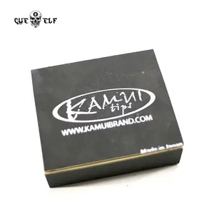 Cueelf kamui cue tips 14 mm black m clear tip 50pcs per box