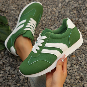 Nouvelles baskets plates toutes saisons 2025 pour femmes, chaussures d'entraînement à lacets, tendance automne, style Forêt, en caoutchouc, haute valeur esthétique - Product Image 3