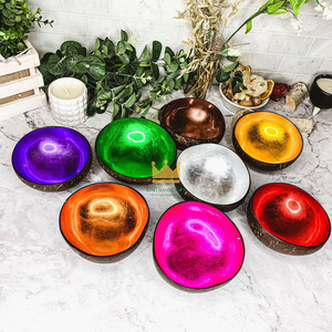 Meilleures ventes de bols en coquille de noix de coco laqués, écologiques, classiques, durables, légers, peints à la main, décoration d'intérieur, Vietnam, pas cher - Product Image 6