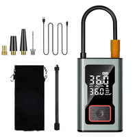 Manomètre numérique mini en alliage d'aluminium 150 psi, gonfleur de pneus de voiture électrique portable, lumière d'urgence pour voitures et vélos