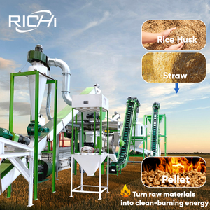 Richi kê rơm viên nhà máy lắp đặt miễn phí 5-7t/h SINH KHỐI trấu gỗ viên phù hợp với công suất lớn - Product Image 1