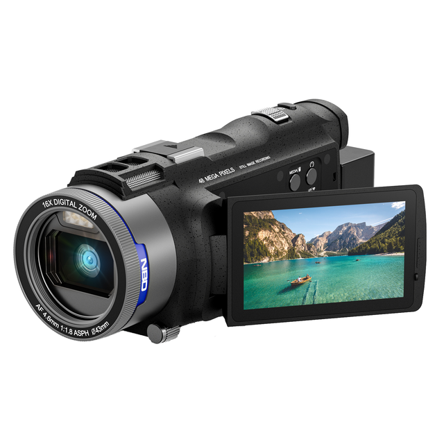 Professional Grade D100 DV Camcorder Featuring 1/2.3" CMOS 16X Zoom Advanced Exposure Controls Digital Video Camera