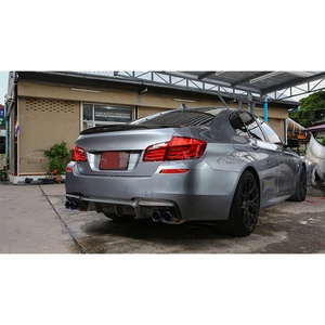 Nuevo Alerón Trasero de Fibra de Carbono Estilo V, Aletas, Spoiler, Difusor para F10 F11 M Tech M5, Negro Carbono - Product Image 5