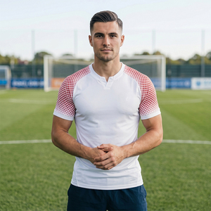 <span class=keywords><strong>Maillot</strong></span> de football style équipe nationale 26-27 Rouge <span class=keywords><strong>Blanc</strong></span> Noir Respirant Uniforme d'entraînement vierge Séchage rapide - Product Image 1