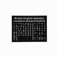 Tableau de référence universel en braille anglais avec lettres, chiffres et signes de ponctuation en relief pour l'éducation spéciale et les centres de réadaptation