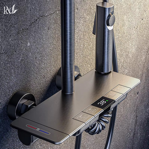 Yake Volledig Koperen Thermostatische Digitale Display Douchemixer Slimme Piano Sleutel Multifunctionele Messing Badkamerkraan - Product Image 2