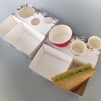 Boîte à Shawarma et Kebab en Carton Personnalisée de Qualité Alimentaire avec Compartiment à Sauce – Offre Spéciale pour Restaurants
