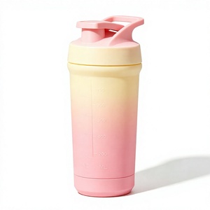 Bouteille <span class=keywords><strong>shaker</strong></span> à protéines avec échelle graduée, sans BPA, en acier inoxydable, lavable au lave-vaisselle, avec logo personnalisé du fabricant, pour boissons diététiques et de fitness - Product Image 6