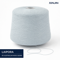 Fil à tricoter extensible et doux en mélange de laine/lyocell/polyester 2/28S, filé à anneaux, pour pulls et tricots – Vente directe usine
