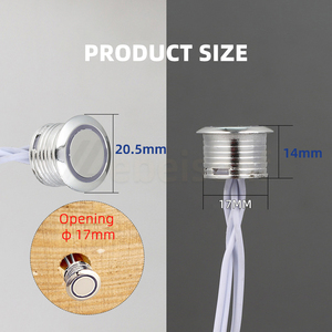 Mini cảm ứng Dimmer cảm biến chuyển giấu cảm ứng ON/Off điều khiển DC 12V 24V cho tủ Tủ tủ bếp LED chiếu sáng - Product Image 6