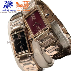 Reloj de Lujo Cuadrado para Mujer con Movimiento de Cuarzo, Elegante, Resistente al Agua, para Negocios y Uso Diario, con Diamantes en la Esfera y Caja - Product Image 1