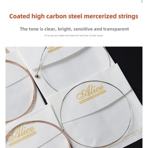 Alice aw438 dân gian guitar dây thiết lập của 6 1-6 bí ẩn hiệu suất phosphor đồng tráng dây - Product Image 3