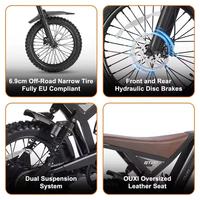 Bicicleta Eléctrica de Montaña GT20 Pro de 20 Pulgadas, con Doble Suspensión, 250W, para Adultos, Disponible en Almacén de la UE