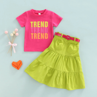 Boutique meisjes racerback tanktop set peuter zomer korte outfits kinder 2-delige rok kledingsets