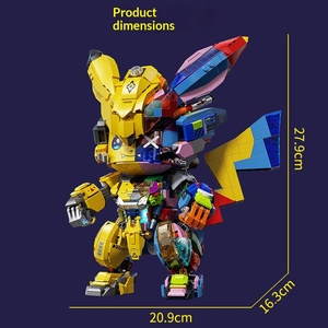 Jouet de <span class=keywords><strong>construction</strong></span> en plastique ABS Ice Edge Guardian compatible avec les blocs de <span class=keywords><strong>construction</strong></span> Mecha, thème robot éducatif pour garçons - Product Image 6