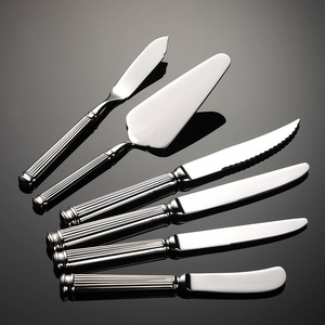 Cuillère à dessert épaissie en acier inoxydable 304 forgé, couteau, fourchette, cuillère de style colonne romaine, spatule à gâteau pour hôtel et cuisine occidentale - Product Image 3