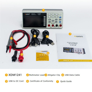 OWON Multimeter Digital XDM1241, Multimeter suhu Desktop LCD 55000 "True RMS 3.5" - Product Image 2