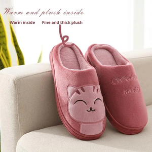 Pantuflas de Interior <span class=keywords><strong>para</strong></span> Mujer, Diseño Moderno y Bonito, Duraderas, Felpa, Gruesas, Cómodas, Bordadas, Precio Económico, Venta al por Mayor - Product Image 3
