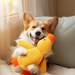 Köpek Sakinleştirici Ördek Lüks Karikatür Peluş Sarı Ses Çıkaran Çiğneme Oyuncakları Çevre Dostu Pamuklu Yok Edilemez Ağır Hizmet Tipi Dayanıklı - Product Image 2