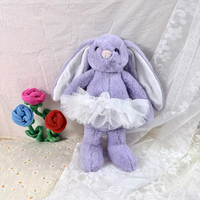 Lapin violet à longues oreilles de Pâques, lapin à sublimation avec tutu blanc, cadeau pour bébé, jouet lapin à transfert thermique, cadeau de Pâques